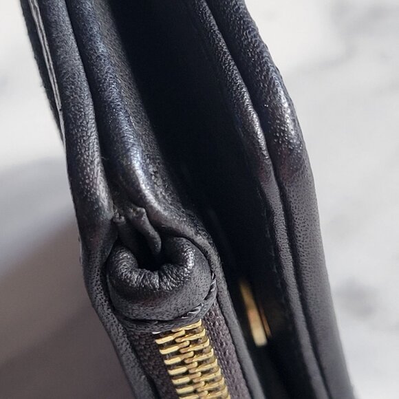 Siren La Petite Black Spartina 449 Suede Wallet Gold Zipper and Snap Closure - Picture 6 of 16